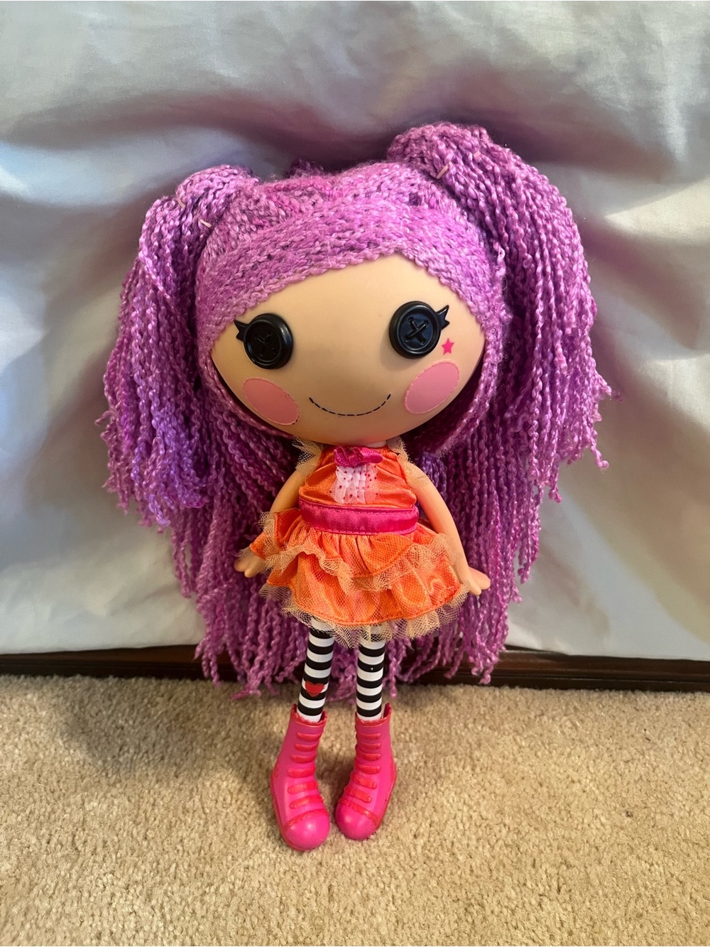 Lalaloopsy Peanut Big Top Purple Silly Yarn Hair Discontinued Full size Doll
